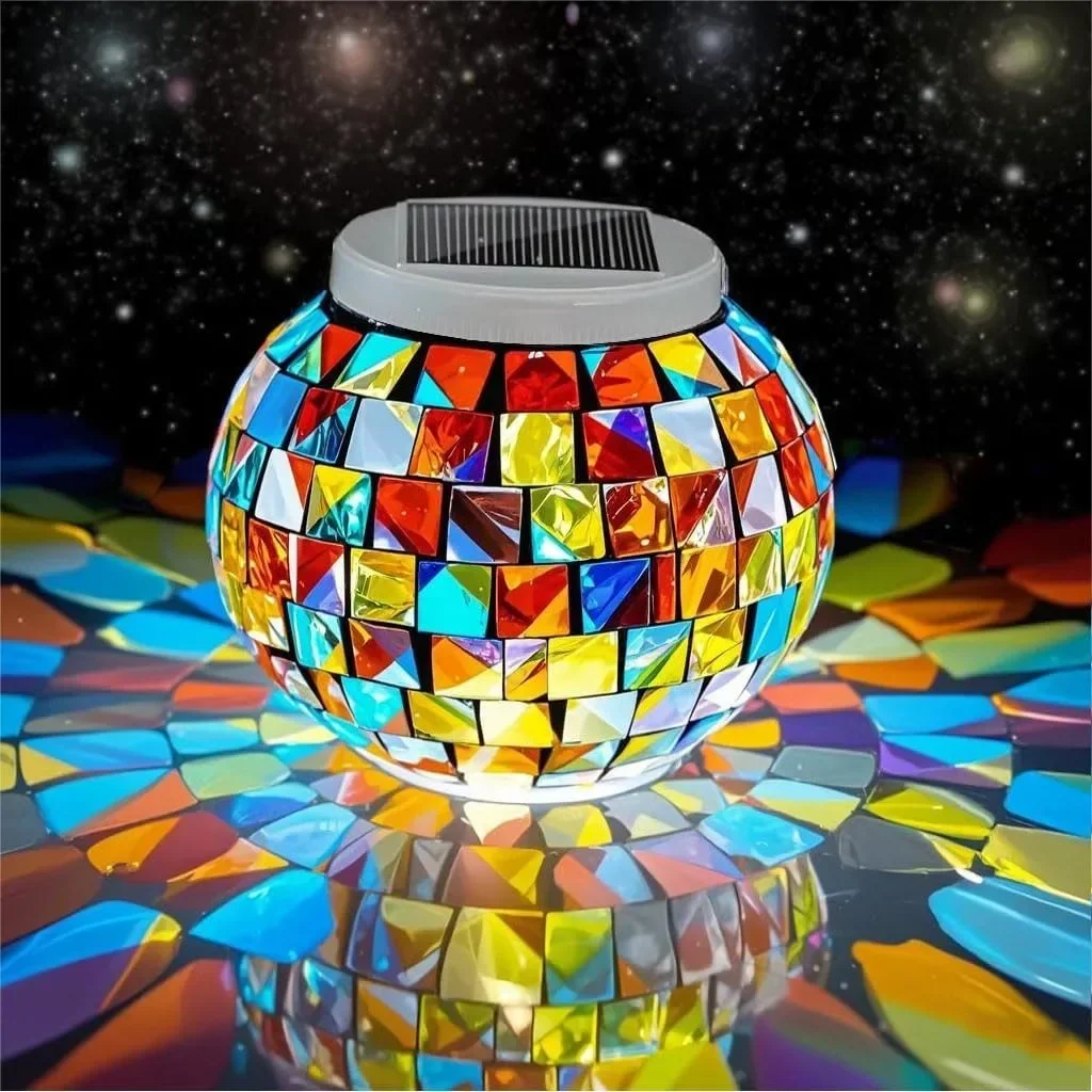 

Color Changing Solar Powered Glass Ball Garden Lights, Waterproof Table Lamps for Patio, Yard, Party Decor