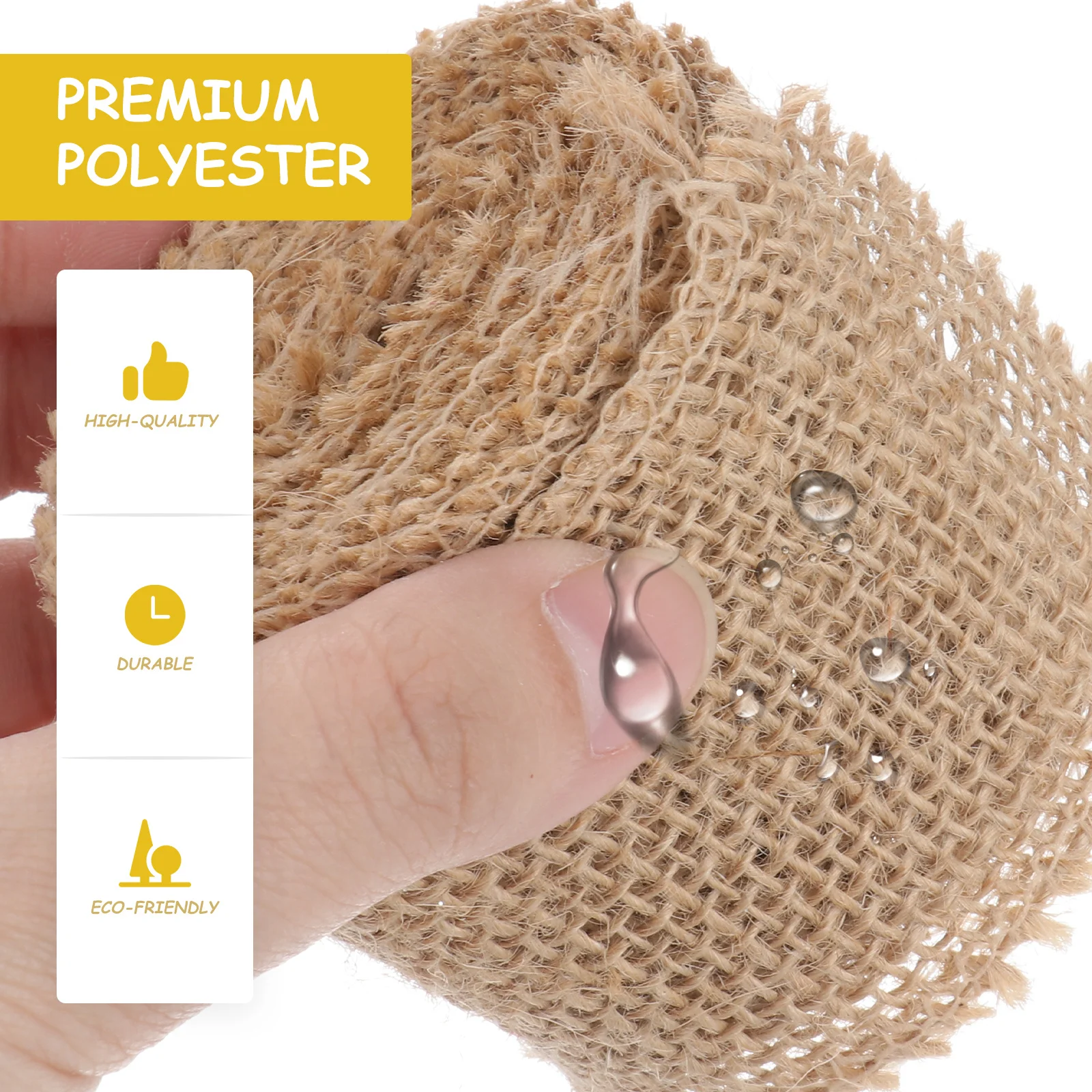 

2M Jute Burlap Ribbon Roll Natural Color For Christmas Wedding Decoration Green Craft Diy Projects Eco Friendly Textured