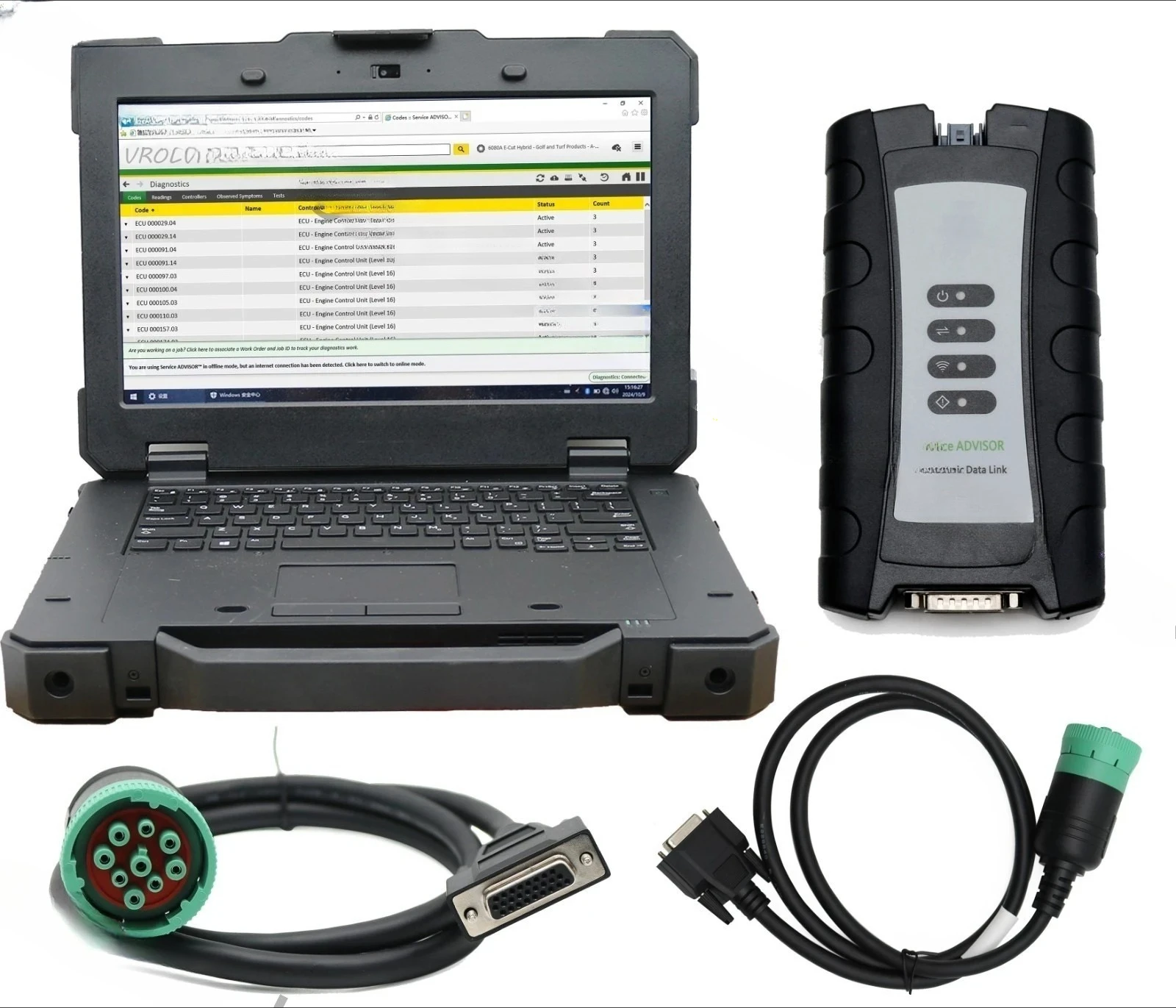 Wireless Machine Interface Diagnostic Tool for  Deere Service Advisor EDL V3