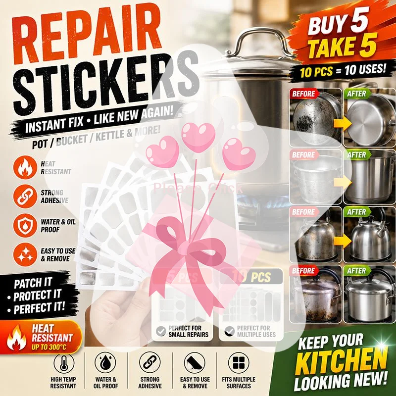 Pure Aluminum Foil Pot Repair Stickers Waterproof Heat Resistant Fix Leaky Pans Kitchen Home Use