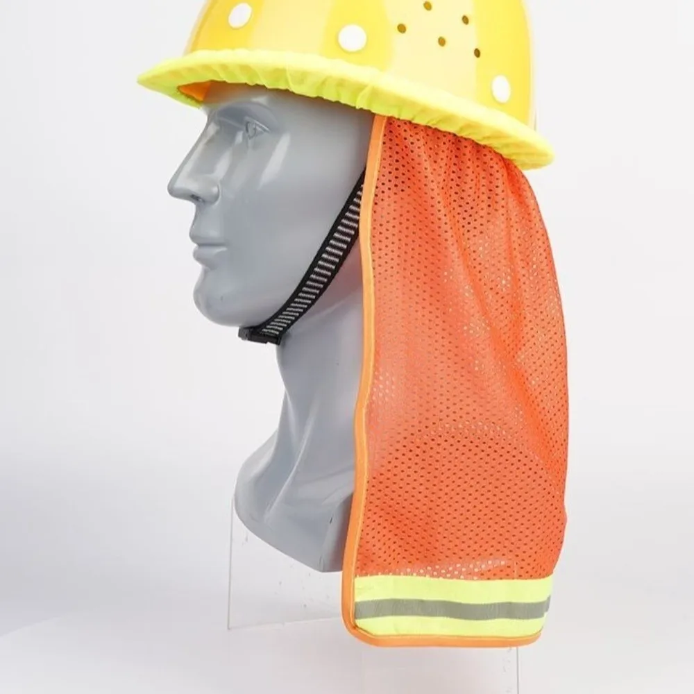 With Reflective Stripe Safety Hat Cap Visor Sun-proof Breathable Hard Hat Sun Shade Neck Shield Sun Visor Curtain Work Accessory