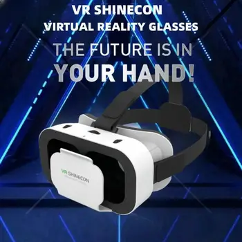 3D VR G05A 안경 헤드셋 헤드 장착형 가상 현실 4.76인치 안드로이드 및 IOS 스마트폰용 조정 가능한 VR 안경