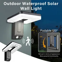 3 Modes Solar Wall Lamp Outdoor Waterproof Street Lights Motion Sensor Solar Powered Sunlight Lamps Foldable for Garden Lighting