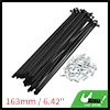 X Autohaux Fahrradspeichen-Set, 12 G, 148 mm, 154 mm, 163 mm, 173 mm-305 mm Länge, Fahrrad-Radspeichen mit Nippeln, Kohlenstoffstahl, Schwarz, 36 Stück – Detail 15