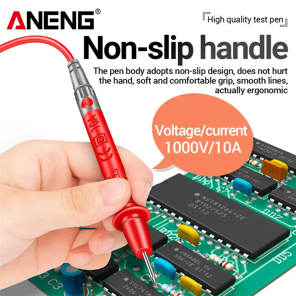 ANENG PT840 Digital Multimeter Probe Wire Needle Tip Cable1000V 10A Meter Tester Lead Wire Needle Current Voltmeter Tester Wire