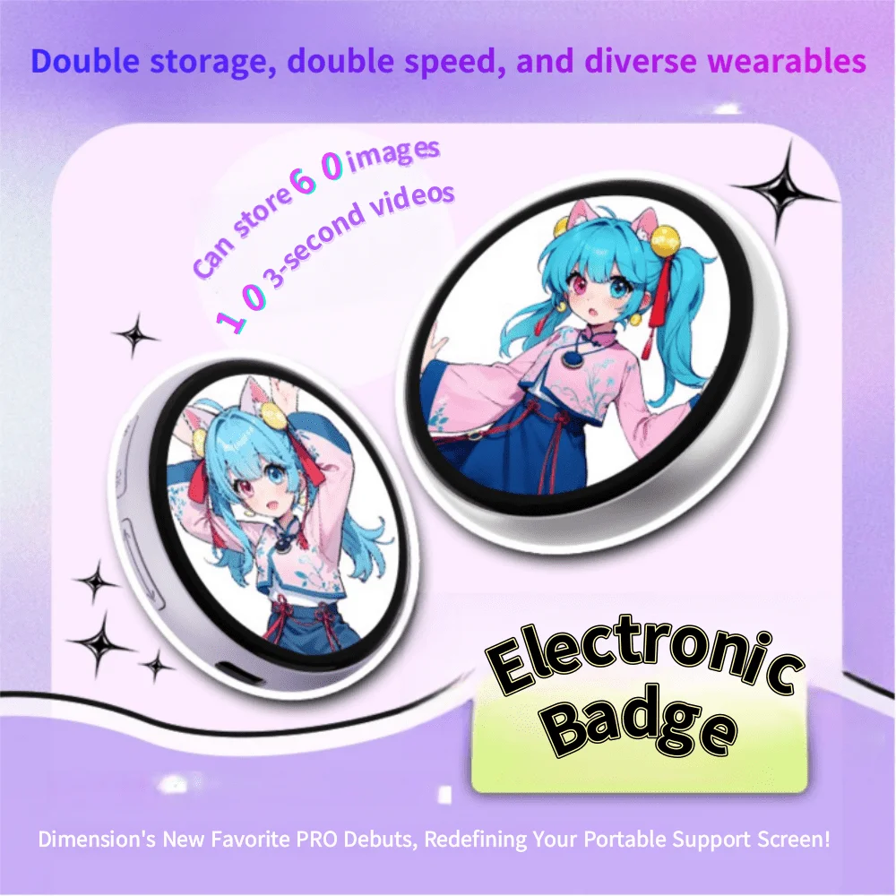 شارة إلكترونية ديناميكية بضائع أنيمي شارة عرض رقمية لأجهزة الألعاب والألعاب العصرية، هدايا عيد ميلاد ممتازة