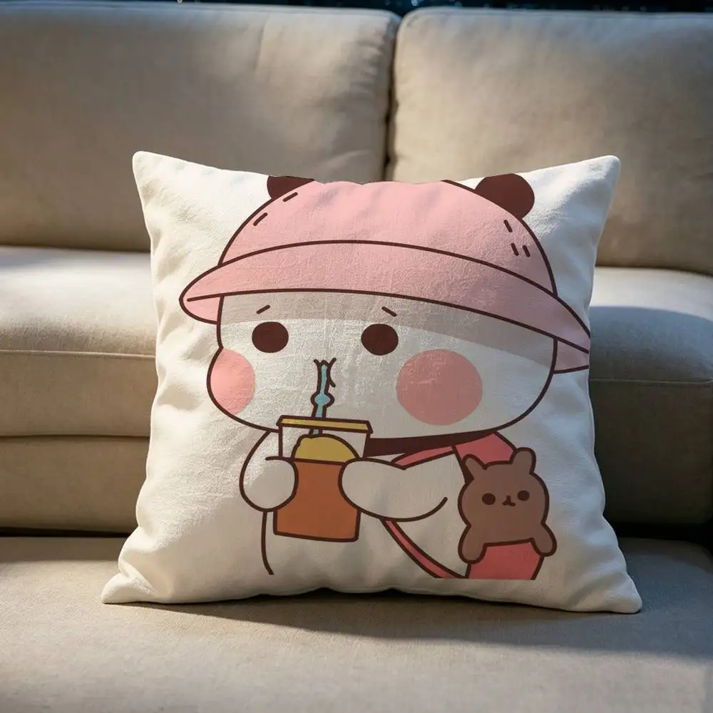 Cute panda BuBu DuDu Pillow cover gift High definition digital printing,Surprise vivid pattern Household. 5