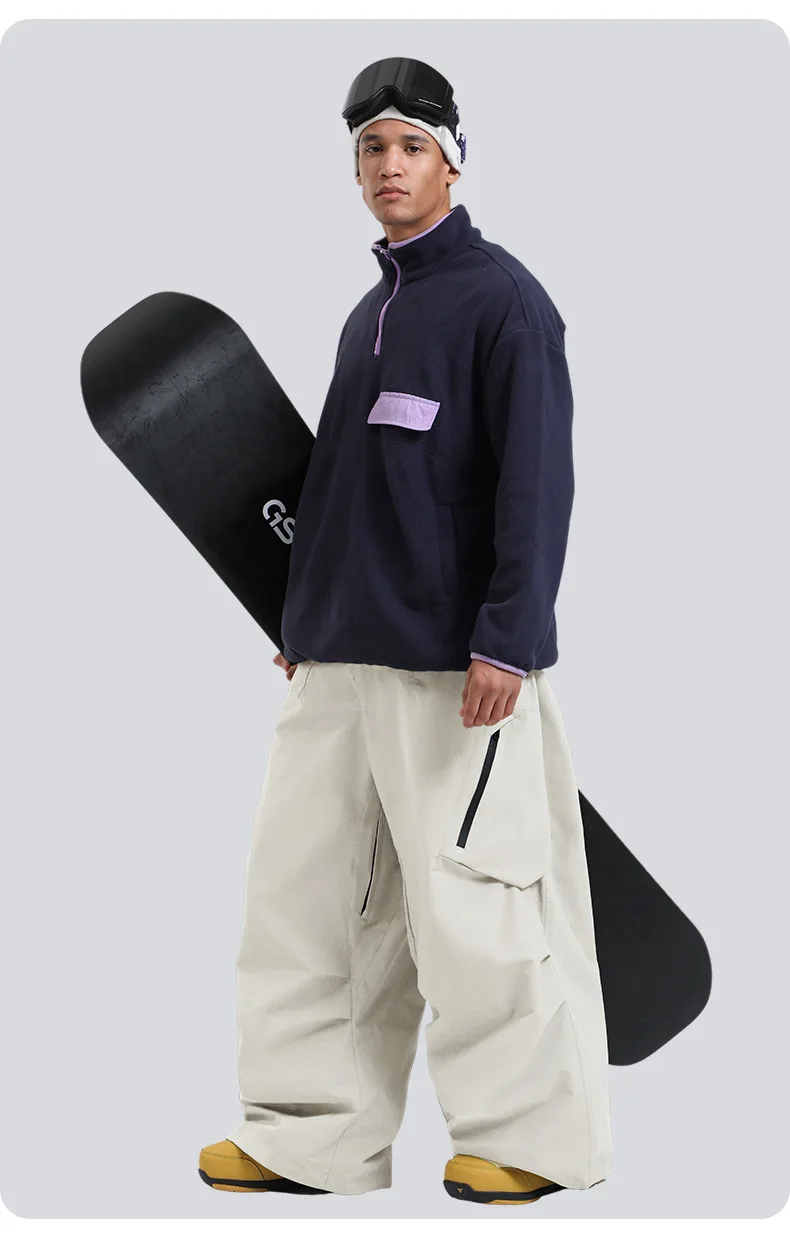 Gsou Snow Herren- und Damen-Snowboardhose, wasserdichte, winddichte Skihose, Thermo-Winter-Arbeitskleidung, lockere Passform, Outdoor-Sportbekleidung – Detail 12