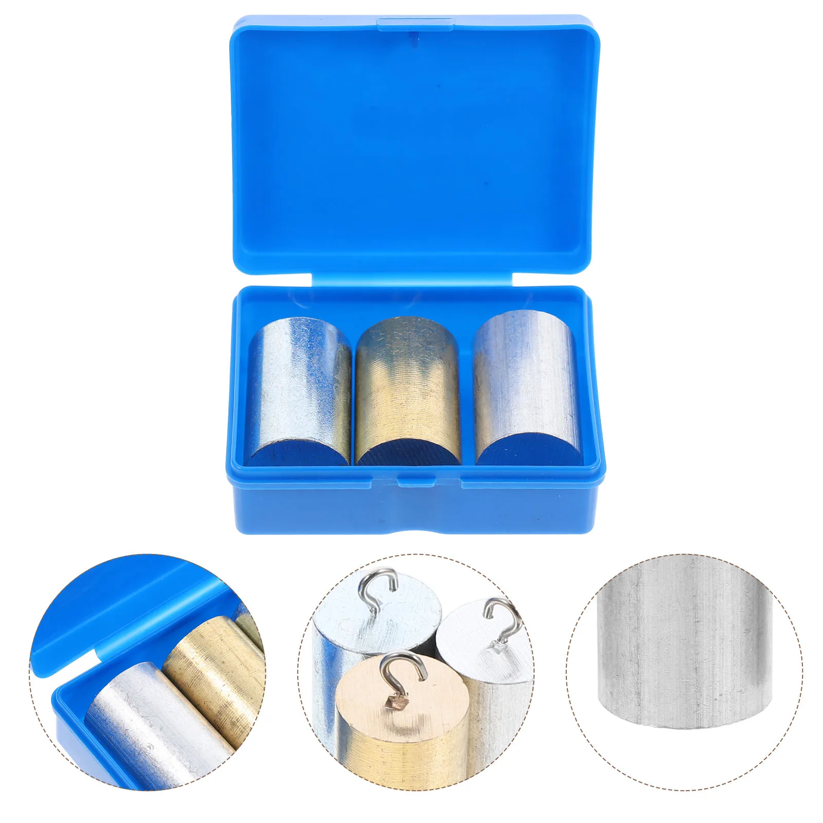 3Pcs Precision Cylinders Density Teaching Aids Physics Experiment Equipment Metal Measuring Cylinders School Lab Supplies