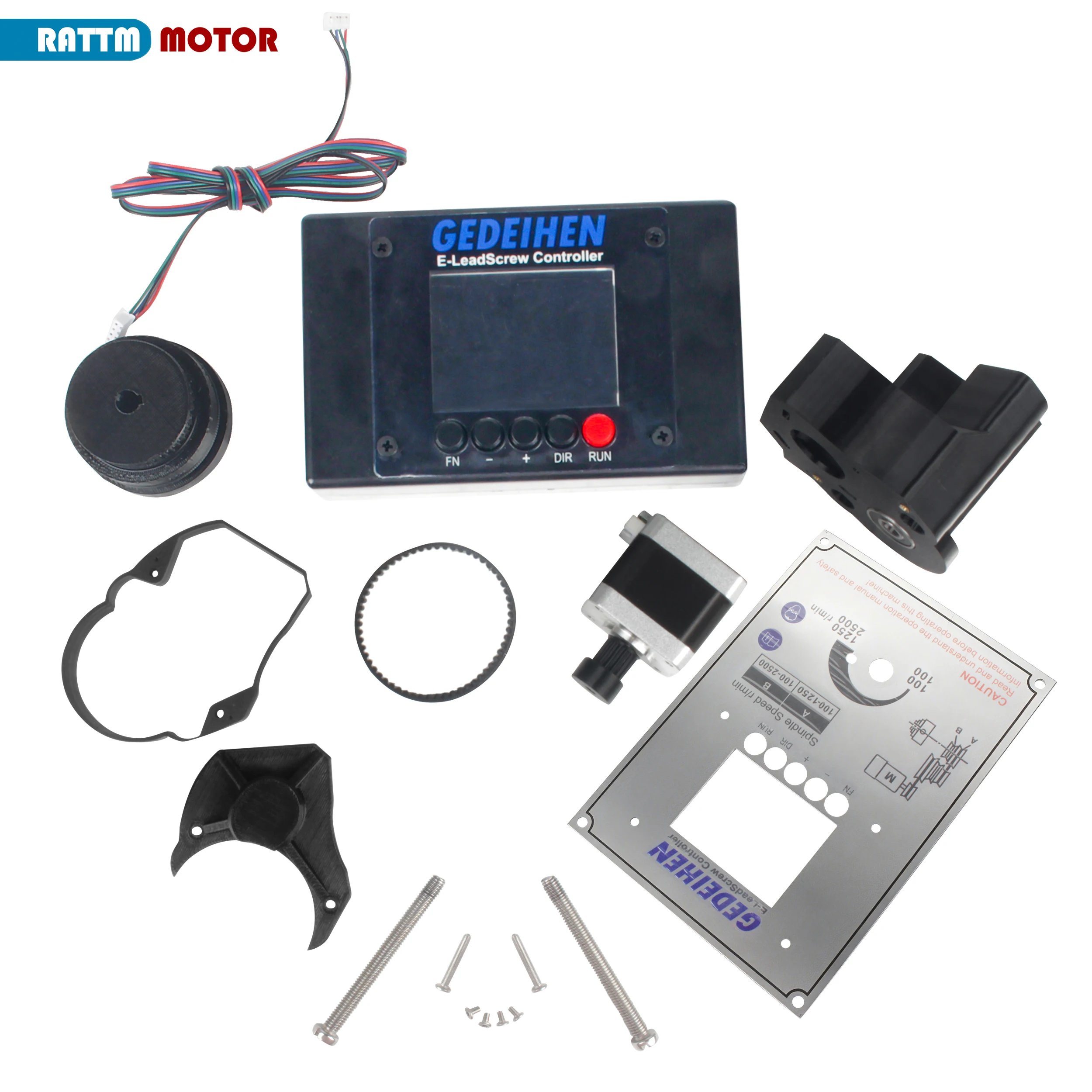 RATTM E-Lead Screw Lathe Thread Controller with Bracket Kit Lathe Accessories for WM210V, CD-210V, MX-210V Lathes