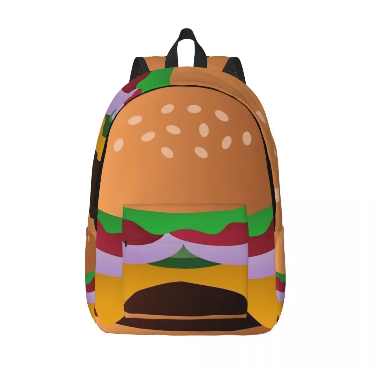 

Cheeseburger Hamburger Backpack Middle High College School Student Burger Bookbag Teens Canvas Daypack Lightweight