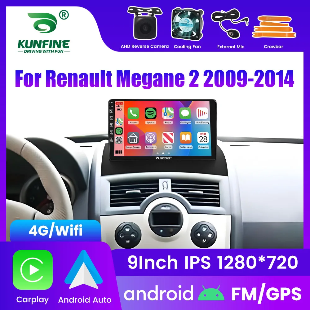 

2Din Android Car Radio For Renault Megane 2 2009-2014 Video Player GPS Navigation Stereo Audio Head Unit Carplay 4G Wifi