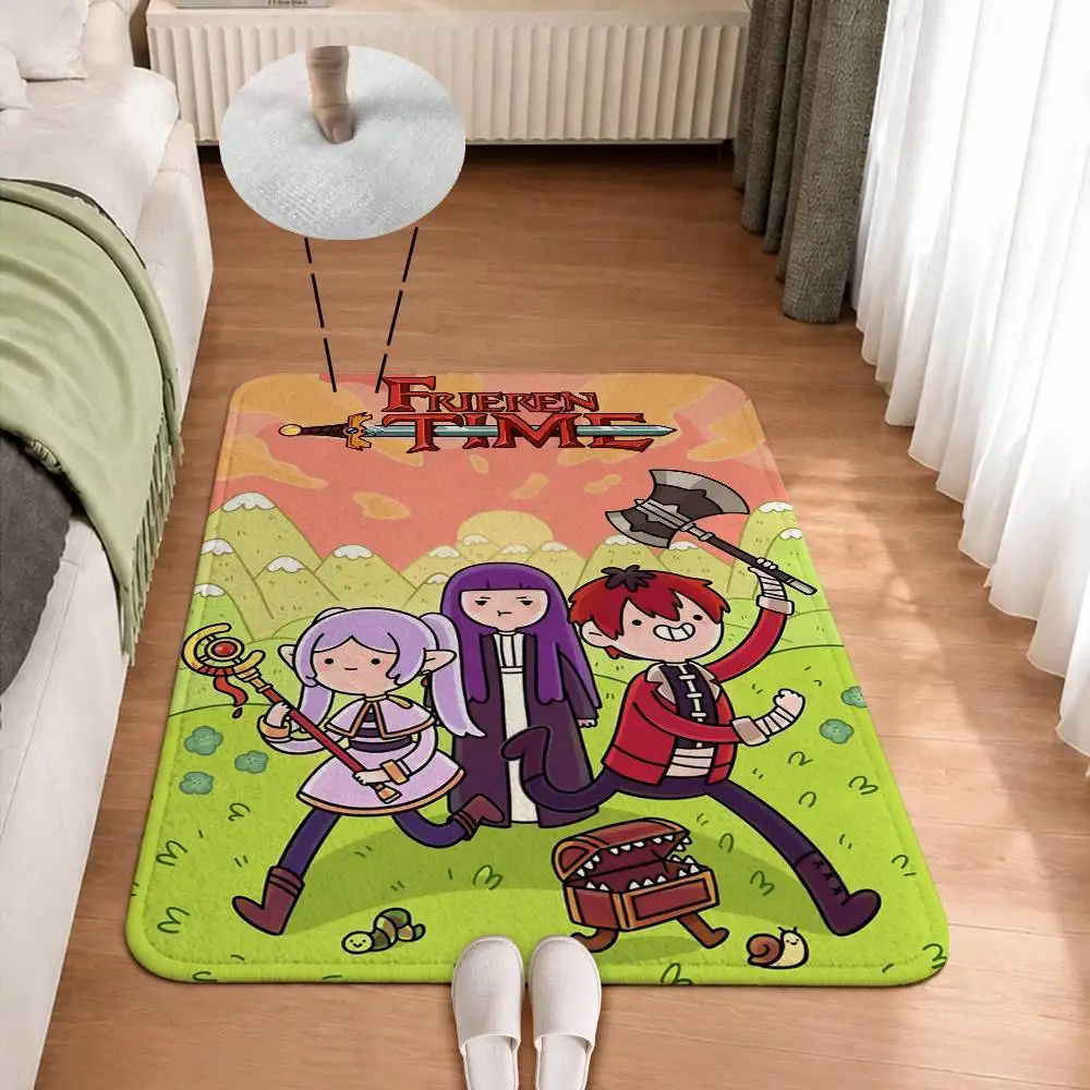 F-Frieren Anime Beyond JourneyS End Home Decor Short Plush Floor Mat, Non-Slip & Easy to Clean for Multi Doorways
