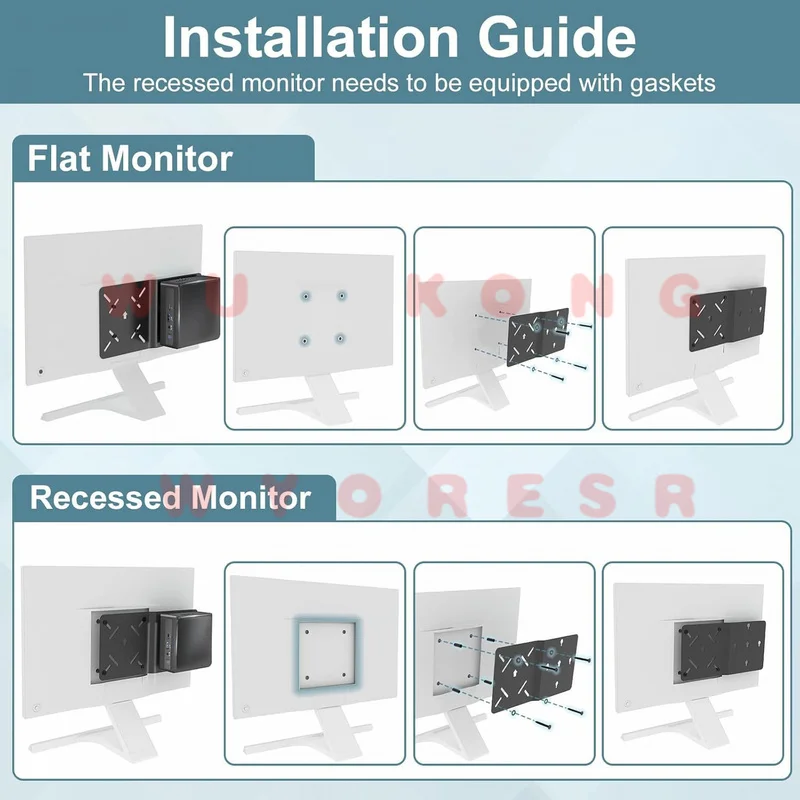 for Intel NUC (13/12/11/10/8/7/6/5) Mini PC VESA Mount Hollow Frame Boost Air Flow Dissipate Continuous Desktop Working Heat