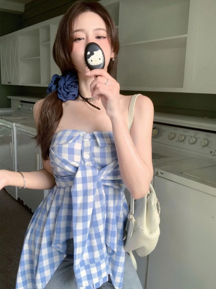 

2026 Summer New Arrival Sexy Tube Top Irregular Hem Design Niche Unique Style Vest Women