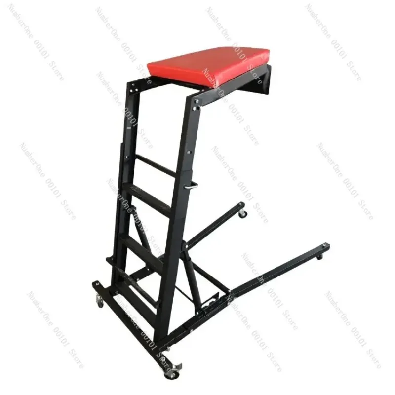 Rolling Mechanic Seat with Work Platform,Heavy‑Duty High Stool Repair Ladder, Practical Rest & Working Tool for Auto Repair Shop