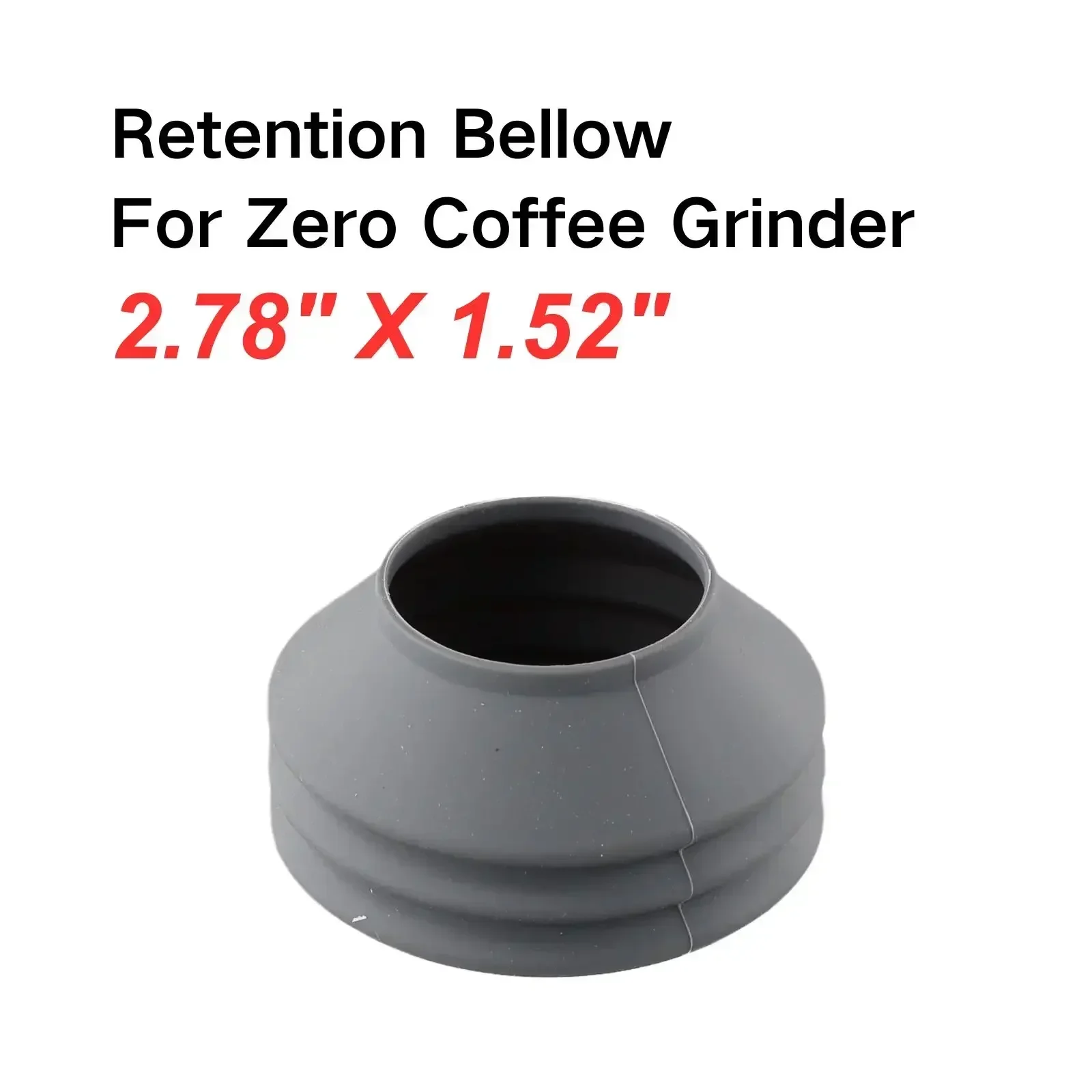 

1pc Silicone Retention Bellow For For Zero Coffee Grinder Gray Color 7.05cm X 3.85cm/2.78" X 1.52" For Coffee-making