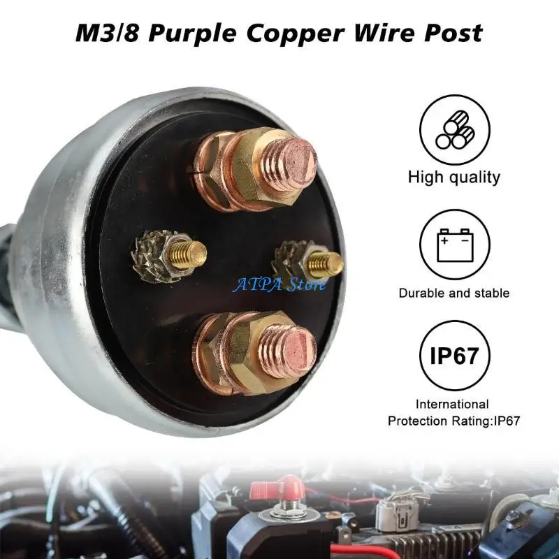 

U13C Battery Switch, 12V 200A High Current Battery Disconnect Power Cuts-Off Switch for RVs, ATV, Car, Marine Boats