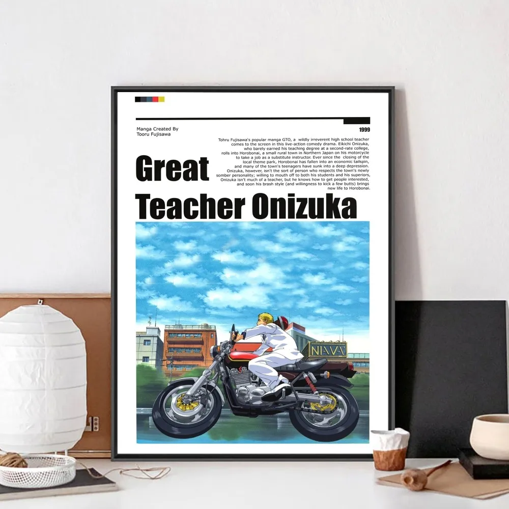 Anime Great Teacher Onizuka Poster No Framed Poster Kraft Club Bar Paper Vintage Poster Wall Art Painting Bedroom Study Stickers