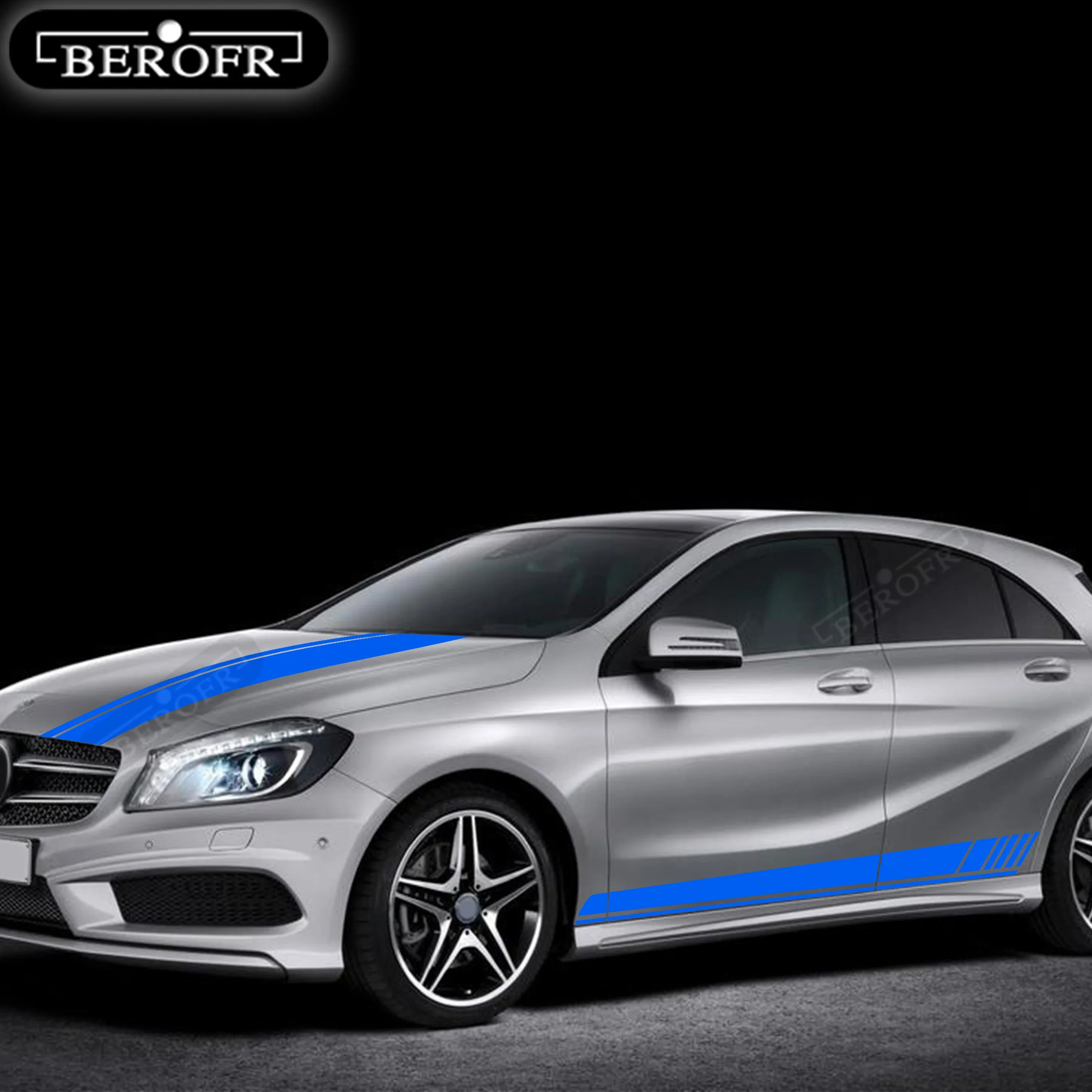 

Для Mercedes Benz A Class W177 V177 A35 A45 A45S W176 AMG Edition 1 AMG Наклейки на капот автомобиля с обеих боковыми полосками Юбка Авто наклейка «сделай сам»