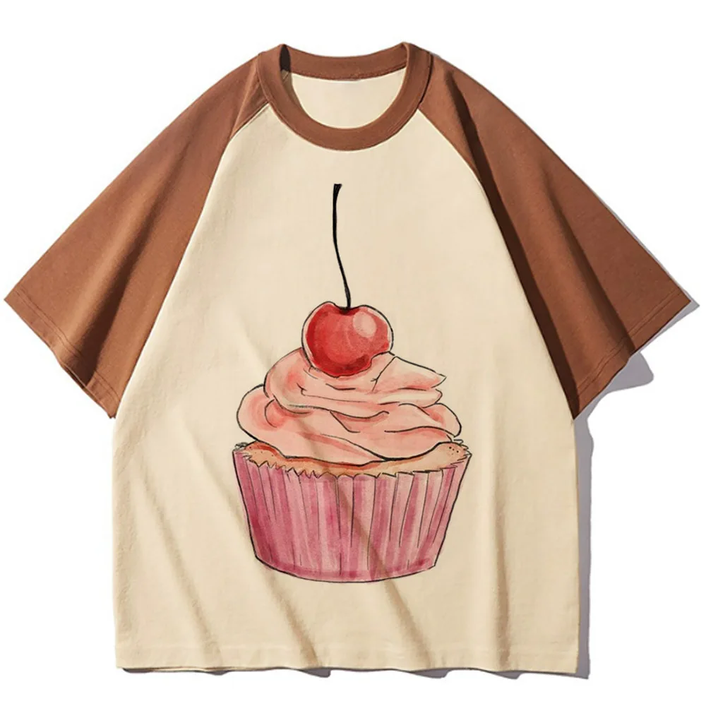 Cherry tshirt women streetwear designer top female manga graphic clothing