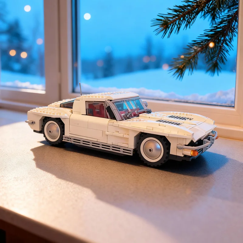 

862 Pcs 1963 Chevroletes Corvettese Stingray Split Window Custom MOC Creation Building BlocksToys Gift