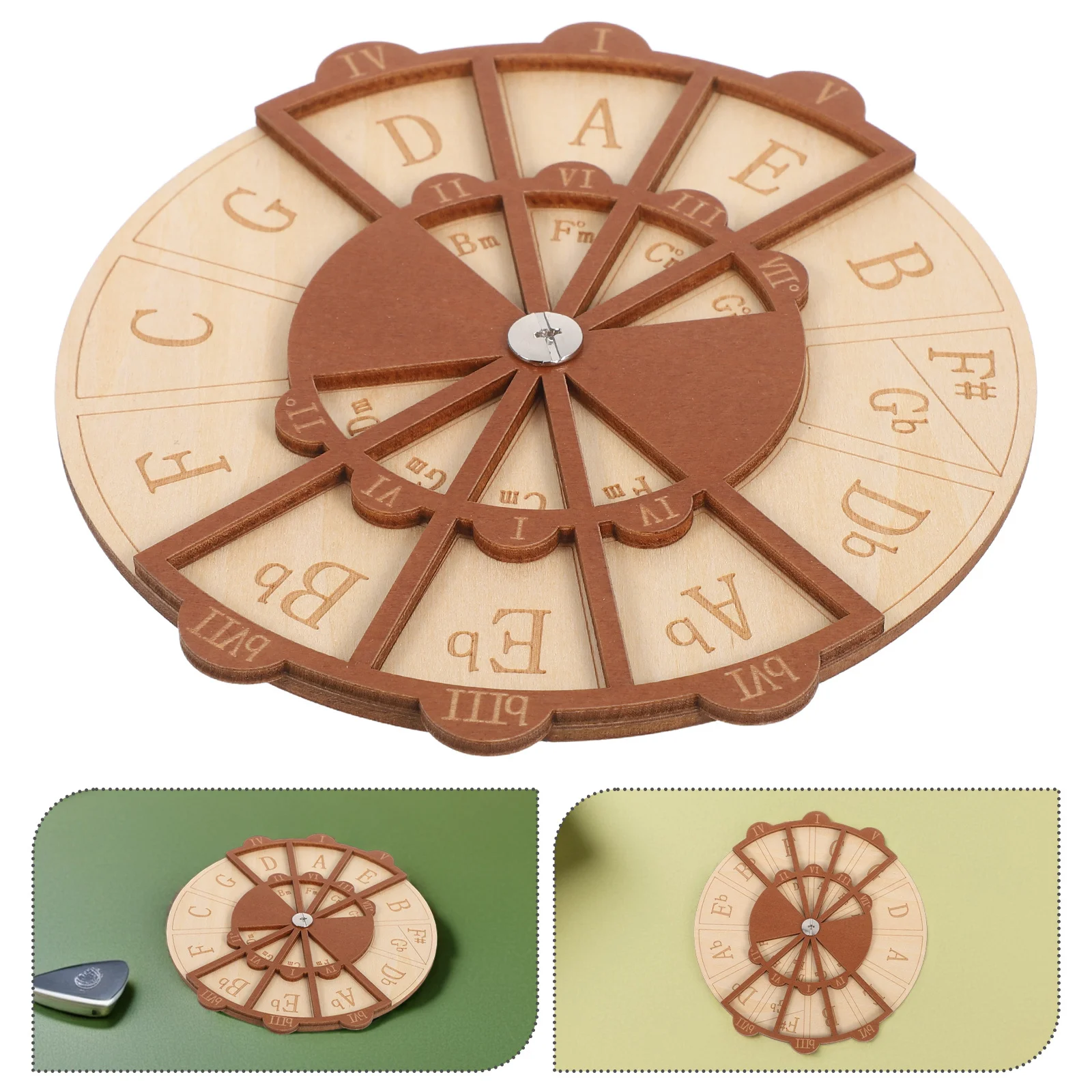 

Guitar Chord Wheel Natural Wooden Design Portable Music Theory Tool For Beginners Circle Of Fifths Scales Chart Practice Aid
