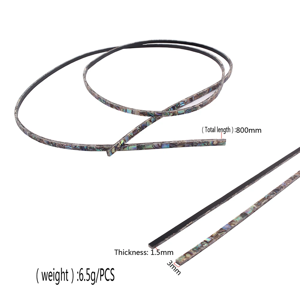 

800 Mm Colored Bead Strips Binding Guitar Trim Abalone Purfling Strips for Guitars Ukuleles Mandolins Banjos Repair Making