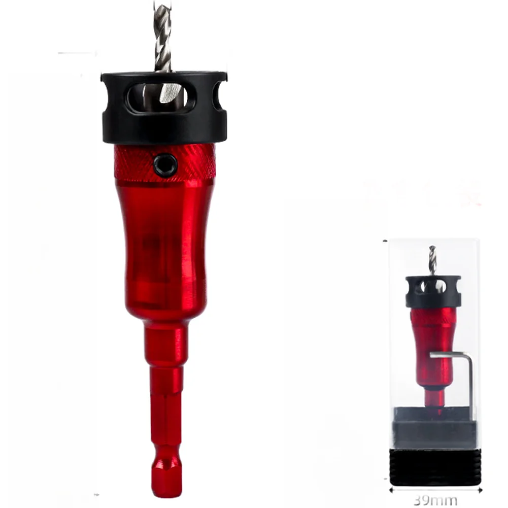 Adjustable Depth Limit Countersink Drill Bit Set Hex Shank Woodworking Cutting Cone Drill Adjustable Depth Step Drill Tool