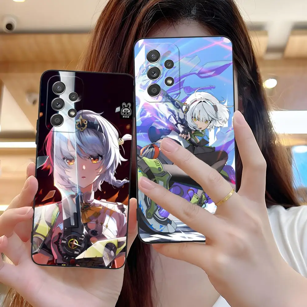 ZZZ Anby Demara Phone Case for Samsung Galaxy M55 54 42 35 34 33 32 23 22 15 14 13 12 F55 5G Soft TPU Shockproof Cover