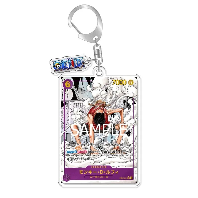 Keychain OP OPTCG Card Vinsmokereiju Sanji Brook Backpack Pendant Anime Game Fans Gift Recycled Acrylic Decoration Rare Card Toy - view 5