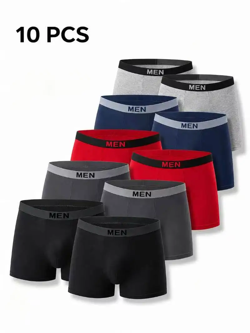 Essential 10-Pack Men's Seamless Breathable Quick Dry Briefs with Stay-Put Elastic Waistband Comfort Underwear Set