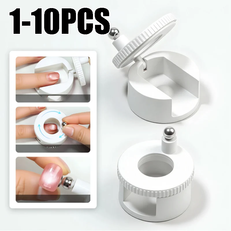 

Automatic Spin Cat Eye Magnet with Glass Beads Magnetic Gel Nail Polish Guide Tool Rotating Design for Precision Effortless