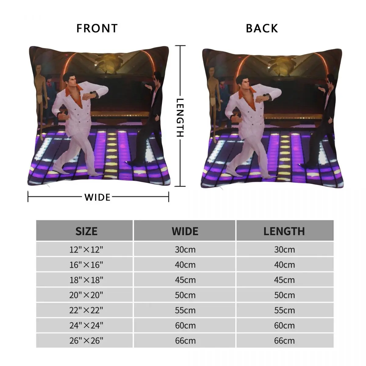 Epic Disco Battle Square Pillowcase Polyester Linen Velvet Pattern Zip Decorative Throw Pillow Case Bed Cushion Cover 18