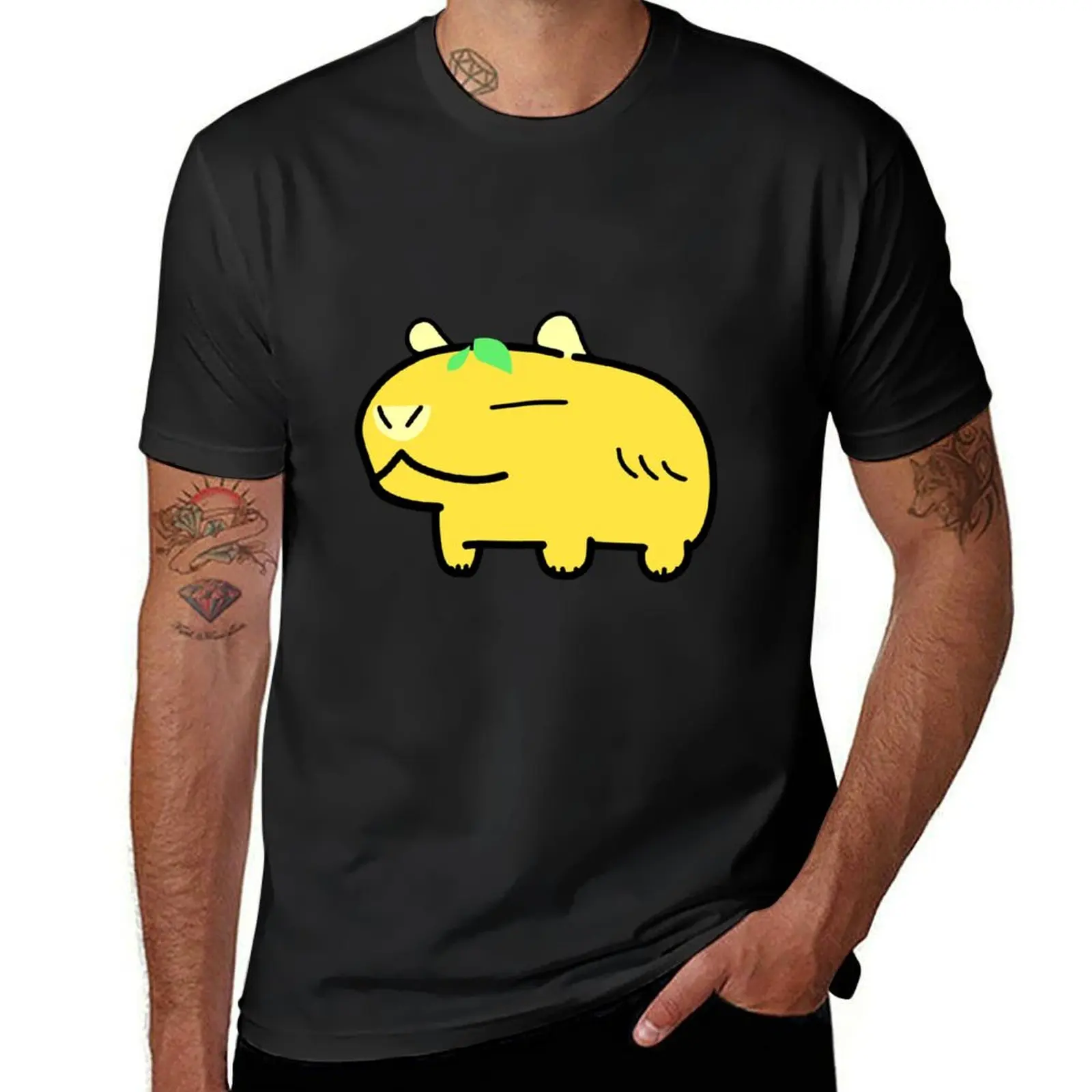 Citrus Fruit Capybara Lemon T-shirt cute tops plus size tops summer top mens graphic t-shirts hip hop