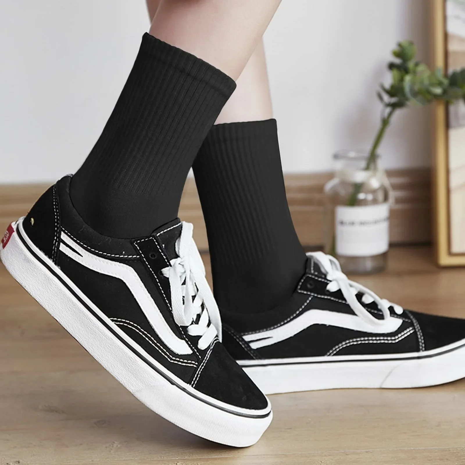 Классические хлопковые спортивные носки унисекс до середины икры, впитывающие пот, дышащие, легкие, тонкие, повседневные носки для фитнеса для мужчин и женщин