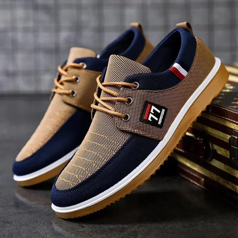 

Best Selling Men's casual shoes Vulcanized Work loafers Mesh Lightweight Man sports shoes Canvas Shoes for Men