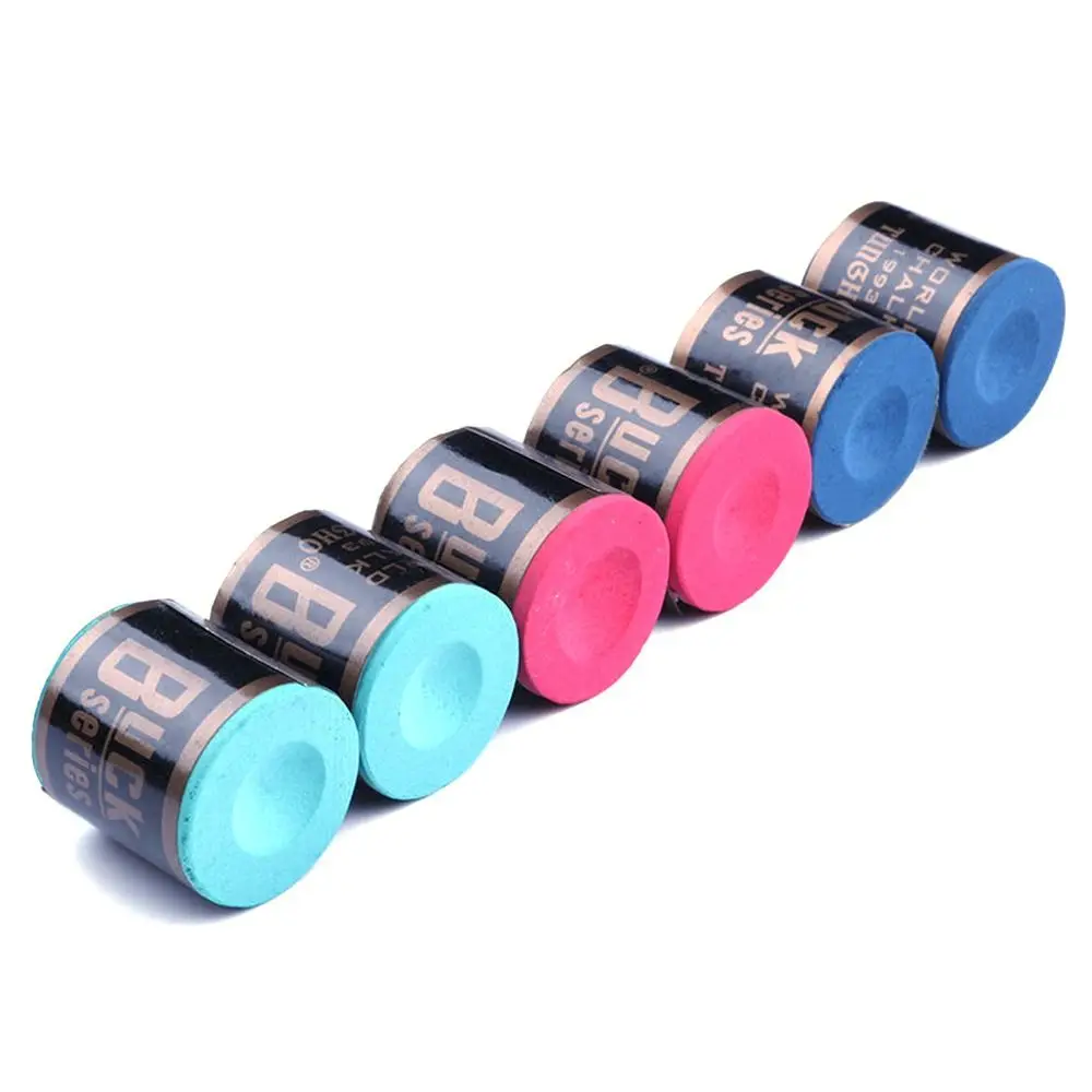 2Pcs/Set No-slip Cue Chalk Pool Cue Tip Calcium Carbonate Billiard Chalks Blue Green Red Indoor Sport Snooker Accessory