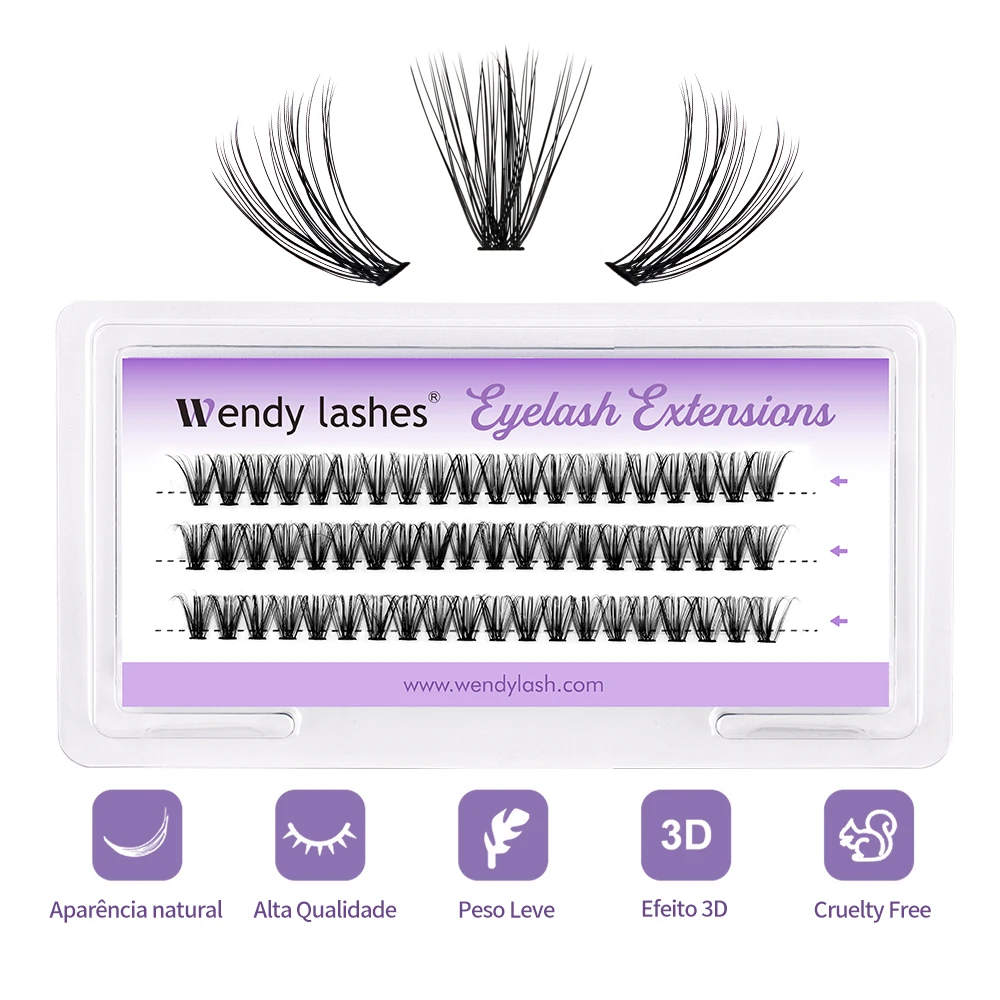 Wendy cils 5 pièces/lot cils en grappe 3 rangées 30D/40D paquets de cils individuels de Style naturel fournisseur fait à la main