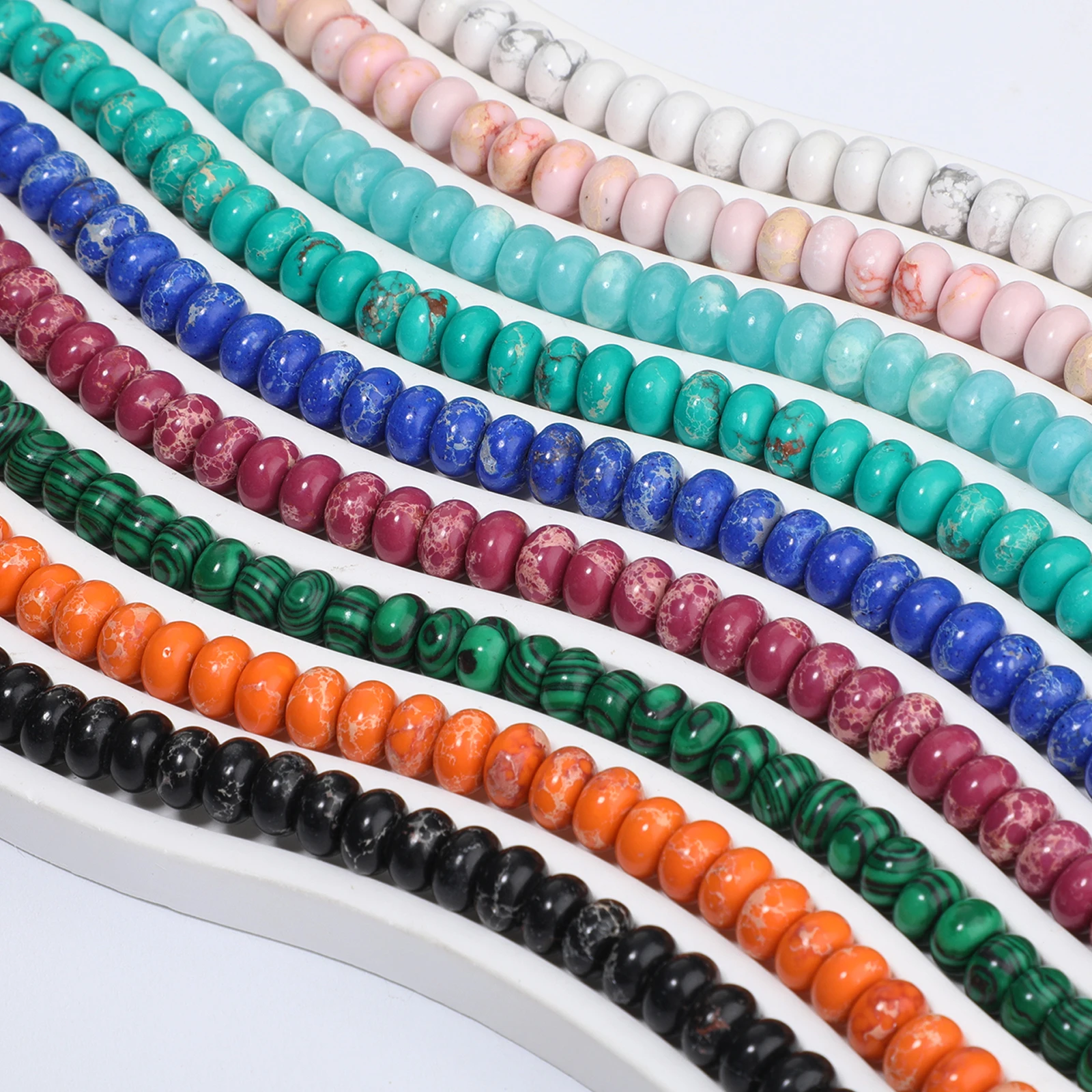 Natural Colored Abacus Beads, Loose Bead Jewelry, Used For Jewelry Making, Handmade DIY Bracelet Necklace Wholesale 8x5mm 70 pcs