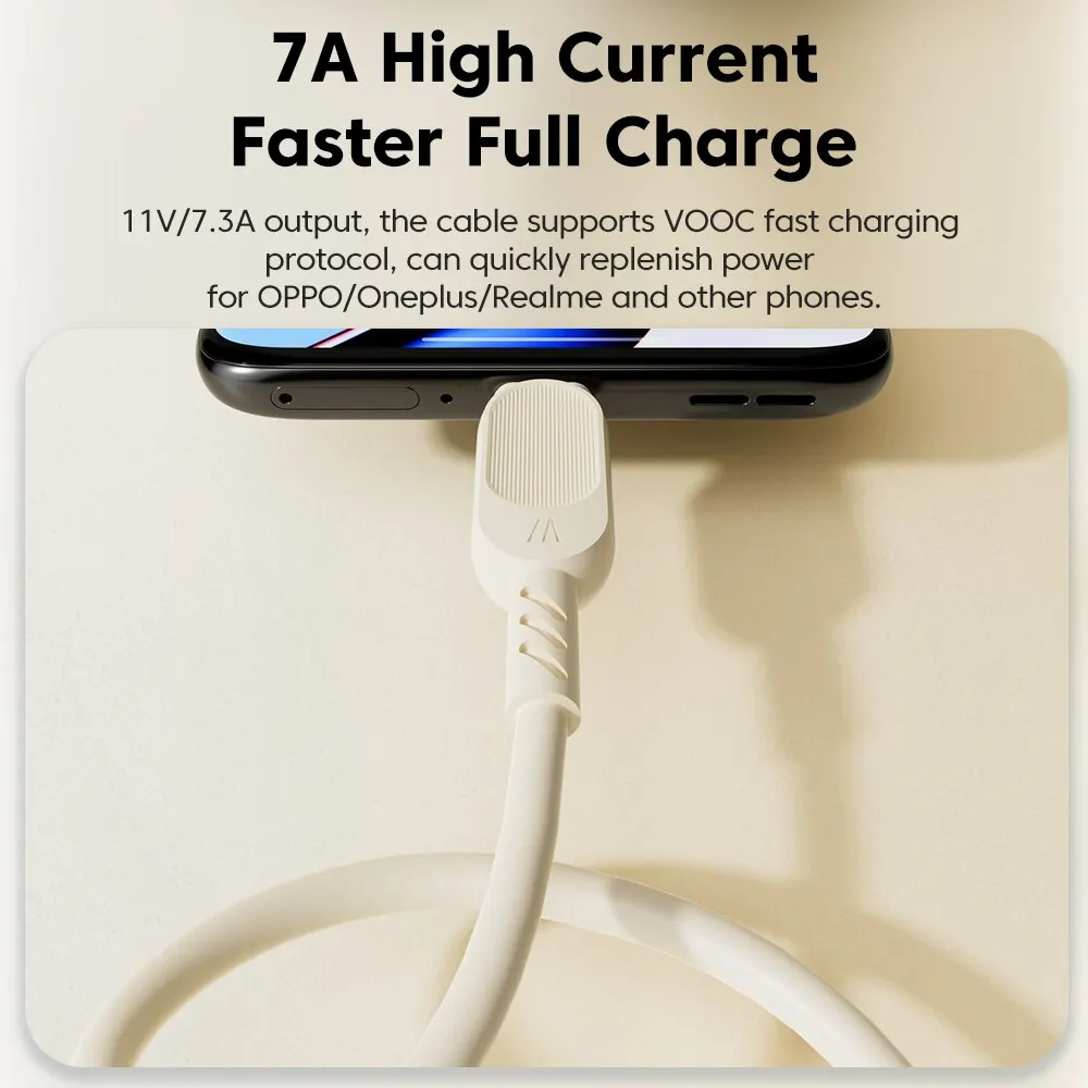 Toocki 2 Pack 7A USB A To Type C Cable 100W Fast Charging Cable for Realme Hauwei Oneplus Samsung Xiaomi USB C Charger Cord 2PCS image 2
