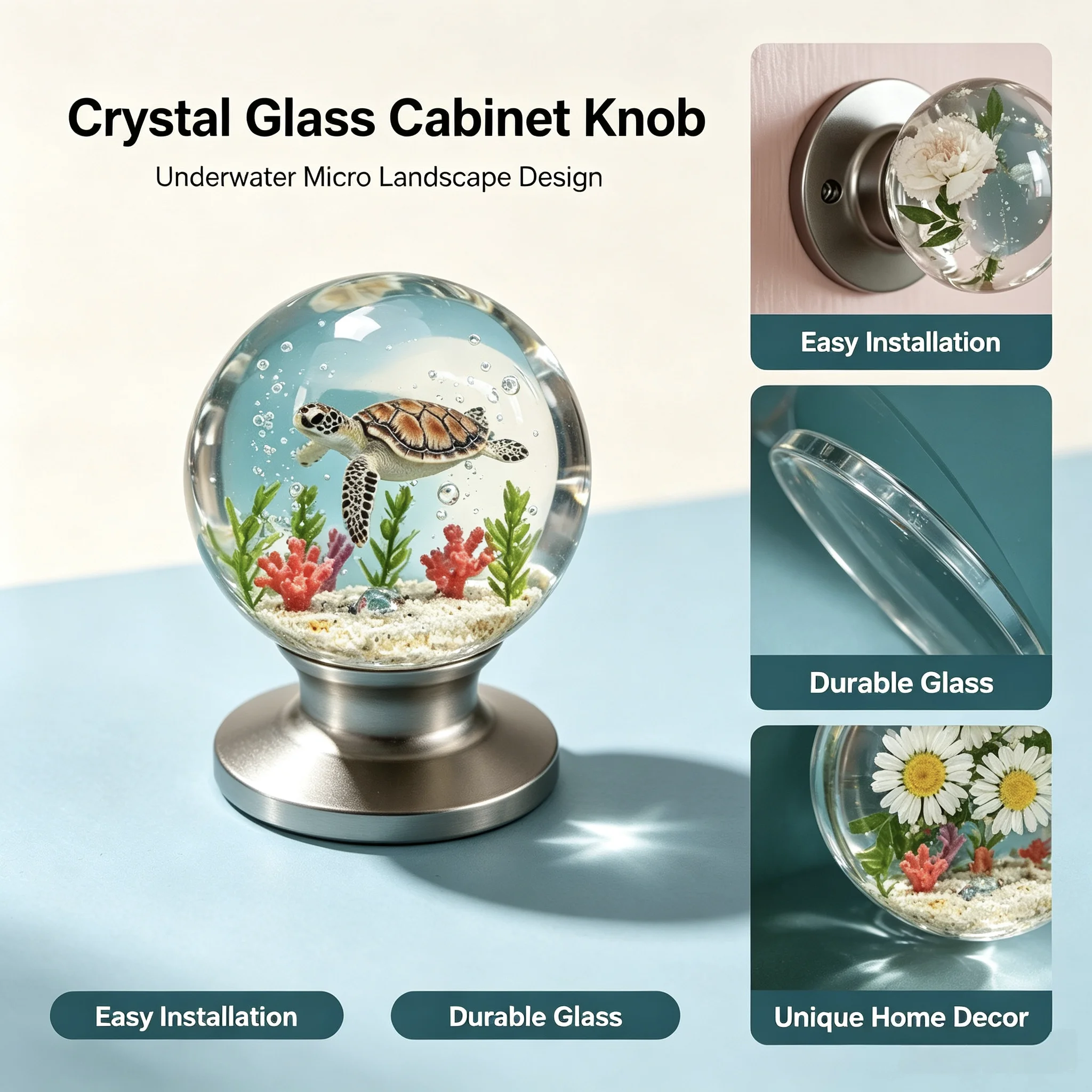 Unique Flower Door Handle – Vintage Cabinet Pull, Decorative Wardrobe Handle for Closet, Dresser, Home Improvement