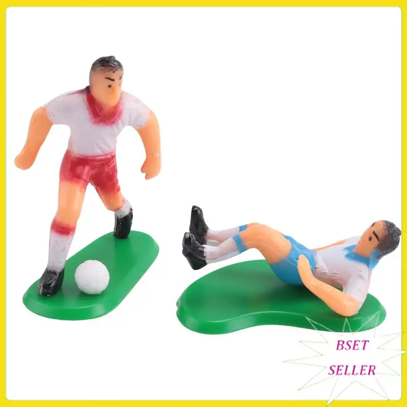 A010 8PCS Soccer Football Cake Topper Player Decoration Tool Birthday Mold Mould Set
