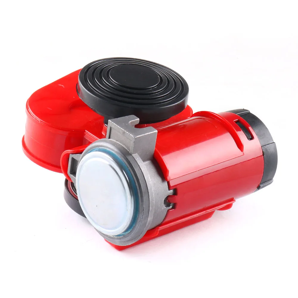 Red Snail Compact Air Horn 12V 115dB Air Car Truck Multi-tone & Claxon Horns 450Hz for Cars Vehicles Motorcycle Boat RV