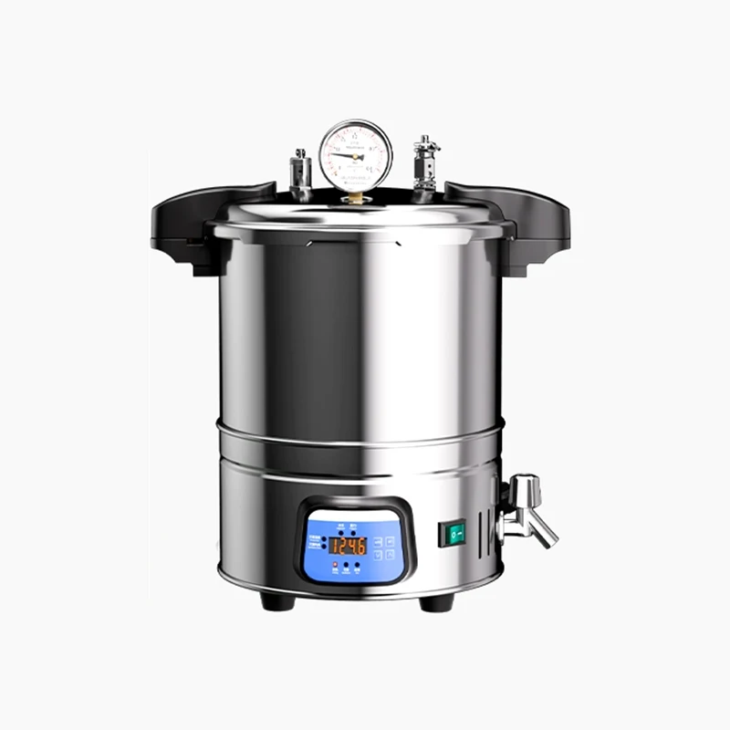 Compact design of portable steam sterilizers for laboratory tools and maniura equipment