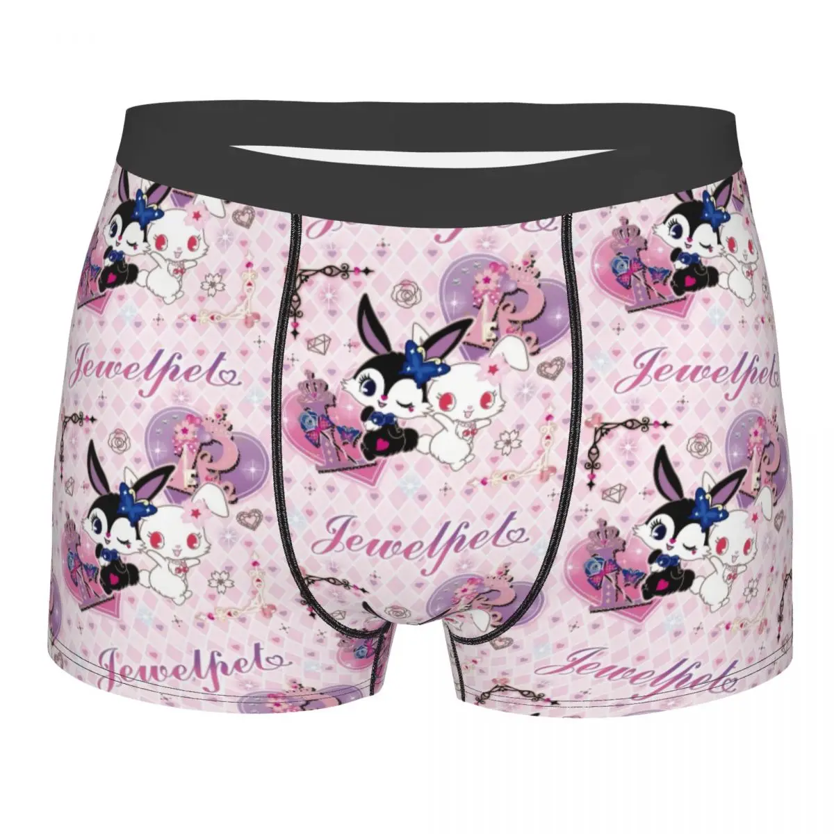 Custom Cartoon Jewelpet Sanrio Japanese Anime Underwear Men Breathable Boxer Briefs Shorts Panties Soft Underpants For Male