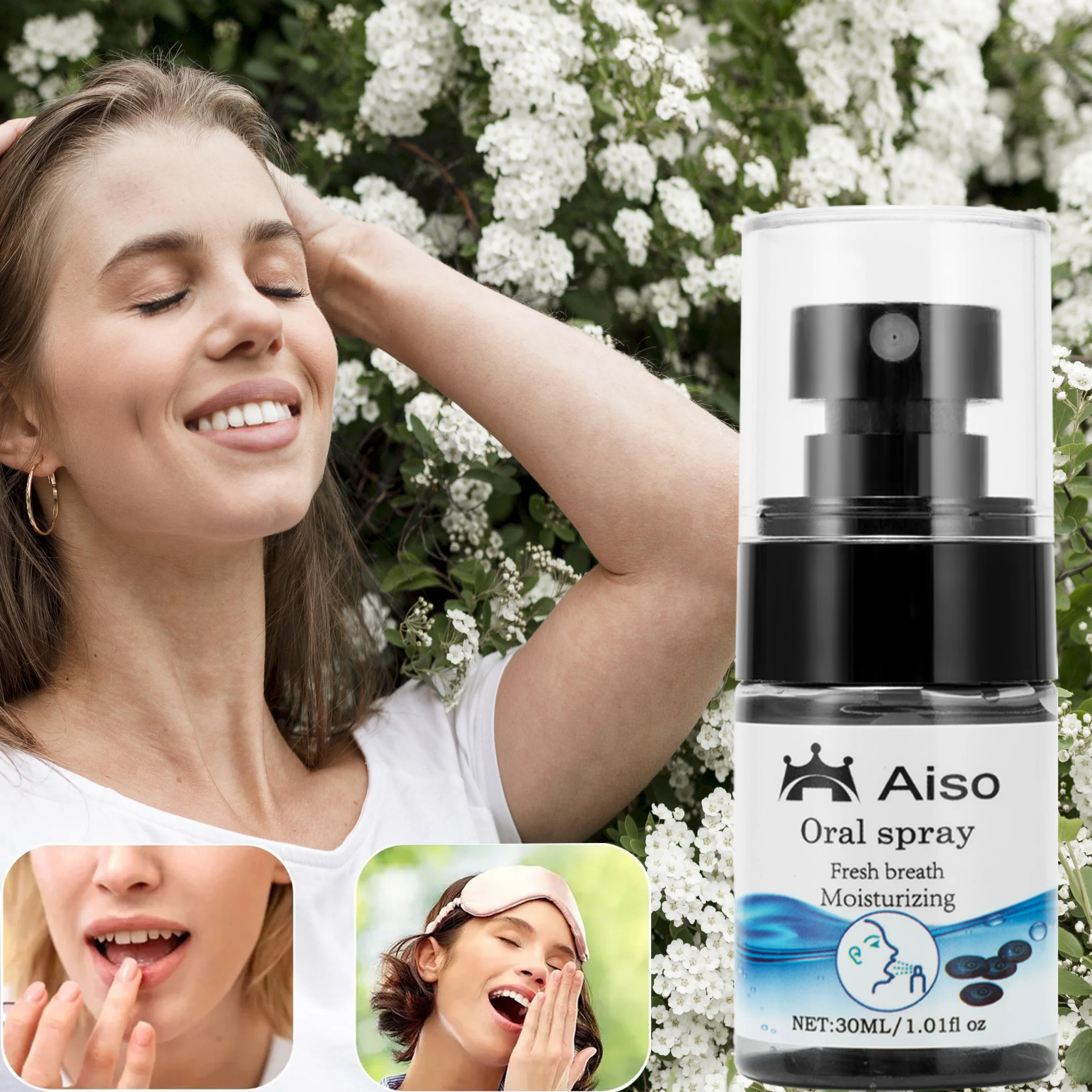 30ML Blueberry Oral Spray, Fresh Breath, Moisturizing, A Must-Have for Dating, Suitable for Travel and Business Trips