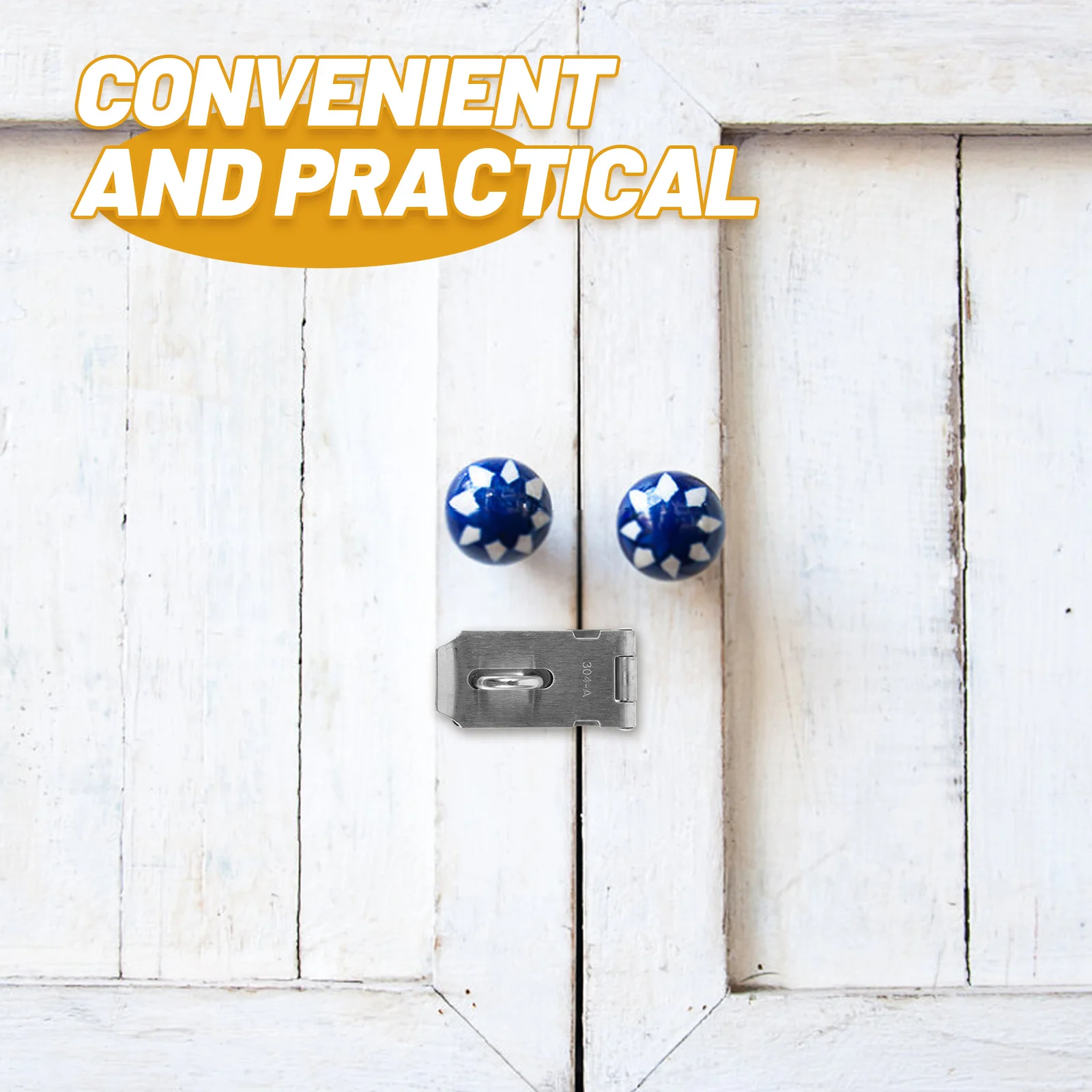 2 قطعة غلق بمشبك قفل بمزلاج الفولاذ المقاوم للصدأ الثقيلة مزلاج الباب لبوابات الحظيرة سقيفة قفل مشابك الأجهزة غلق بمشبك قفل باب الحظيرة #1