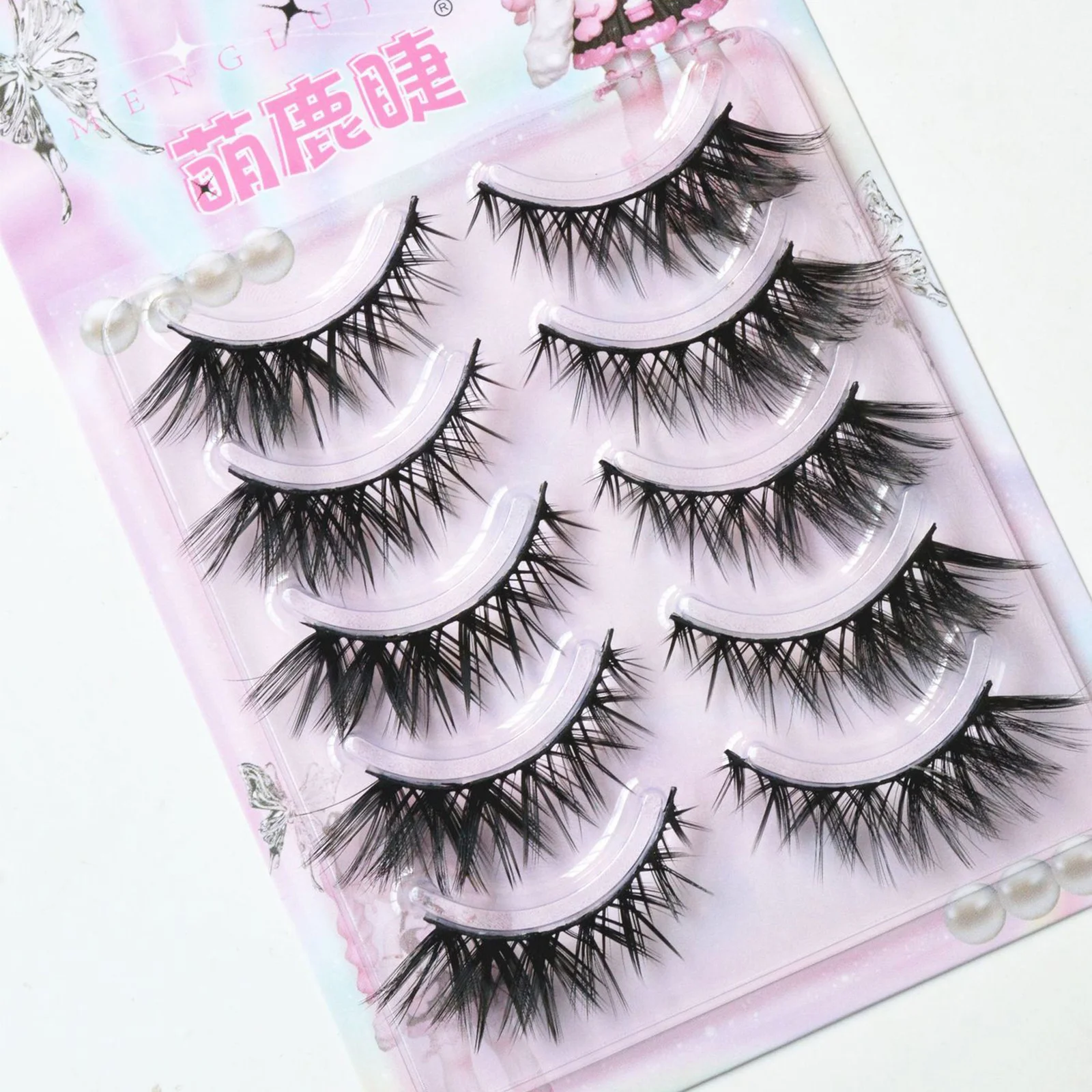 厚く繊細なつけまつげ フルストリップ ハードバンド ふわふわの束 自然なカール 7-13mm ミックスつけまつげ デイリーメイク