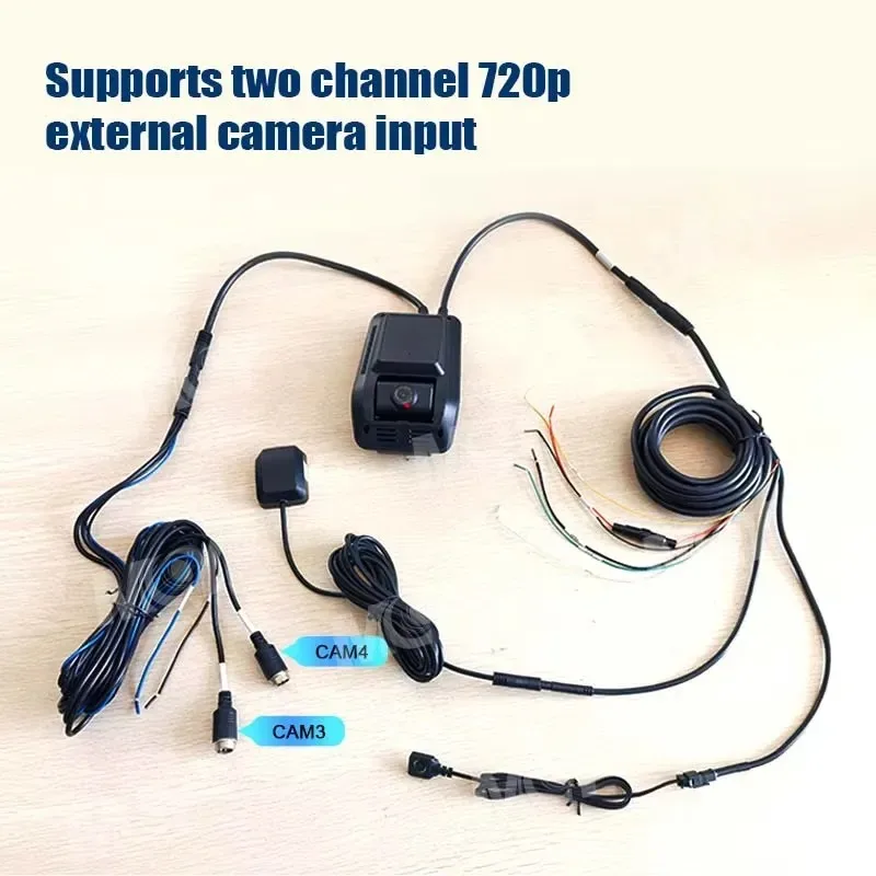 Hot Sale 2 Channel 1080p Dual Camera Adas Dsm Car Black Box Dvr Tracker 4G WIFI Dash Cam Front Inside and Rear AI Dashcam